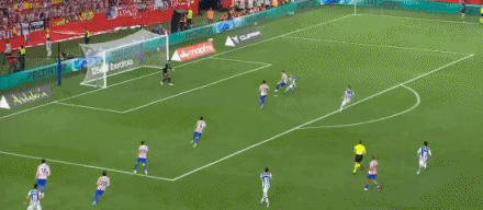 半场：马竞1-2皇社，卢克曼破门，奥亚萨瓦尔点射